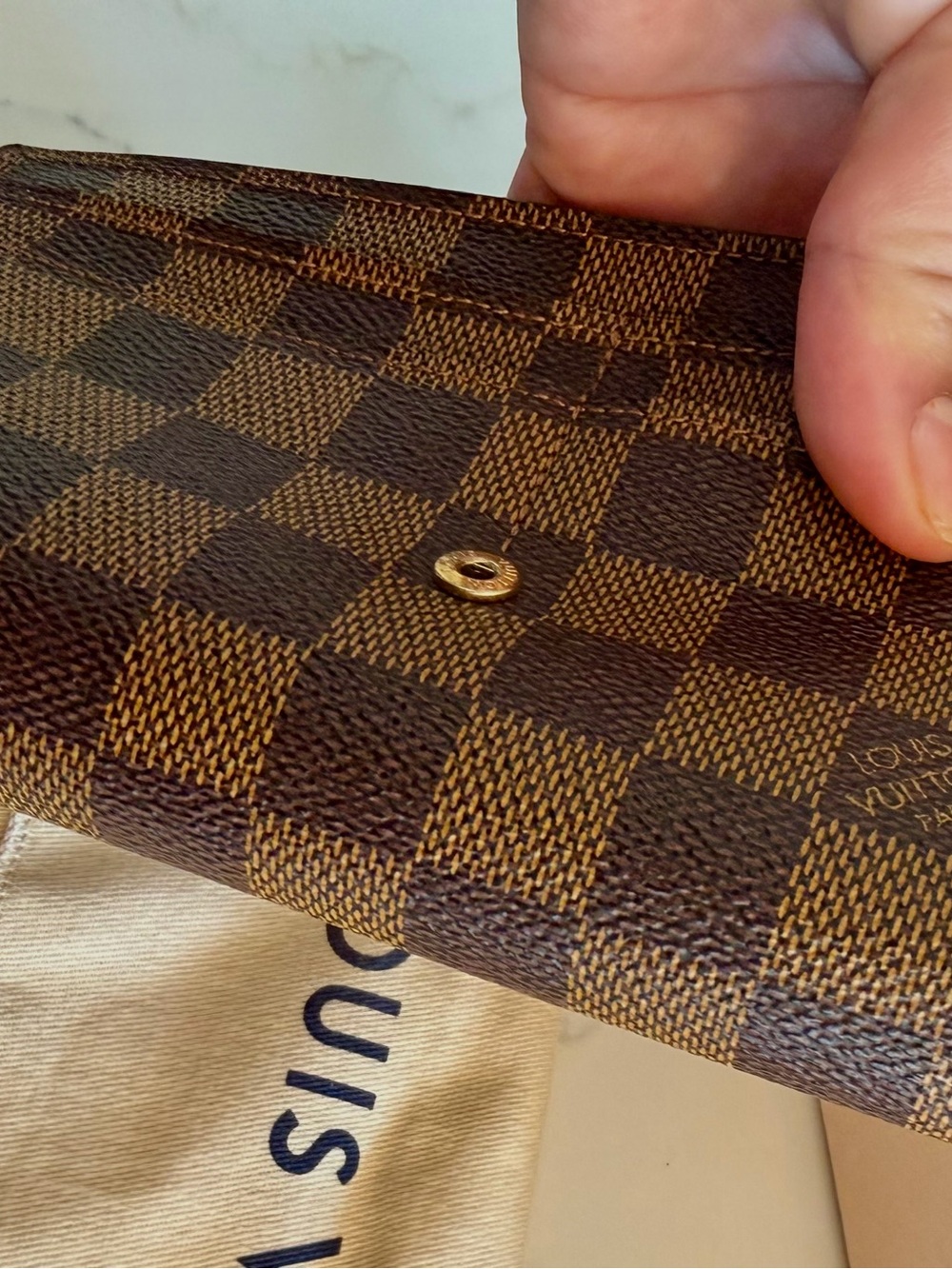 Louis Vuitton Brown Damier Ebene Sarah Wallet - Picture 7 of 10